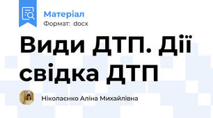 Види ДТП. Дії свідка ДТП