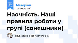 Наочність. Наші правила роботи у групі (соняшники)