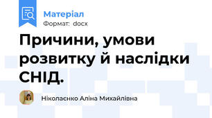 Причини, умови розвитку й наслідки СНІД.