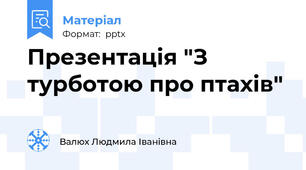 Презентація "З турботою про птахів"
