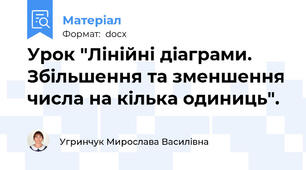 Урок "Лінійні діаграми. Збільшення та зменшення числа на кілька одиниць".