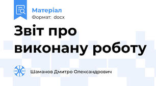 Звіт про виконану роботу