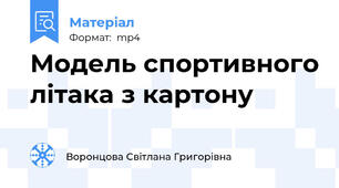 Модель спортивного літака з картону