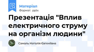 Презентація "Вплив електричного струму на організм людини"