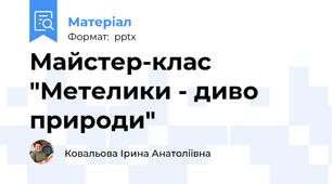 Майстер-клас "Метелики - диво природи"