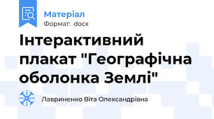 Інтерактивний плакат "Географічна оболонка Землі"