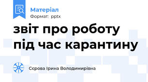 звіт про роботу під час карантину