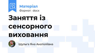 Заняття із сенсорного виховання