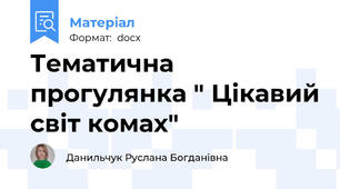 Тематична прогулянка " Цікавий світ комах"