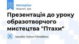Презентація до уроку образотворчого мистецтва "Птахи"