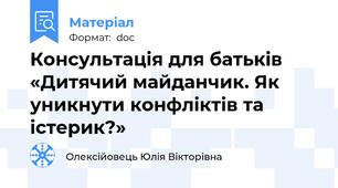 Консультація для батьків «Дитячий майданчик. Як уникнути конфліктів та істерик?»