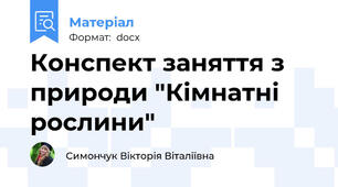 Конспект заняття з природи "Кімнатні рослини"