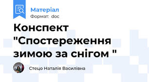 Конспект "Спостереження зимою за снігом "