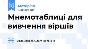 Мнемотаблиці для вивчення віршів