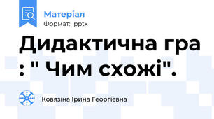 Дидактична гра : " Чим схожі".