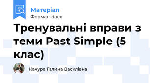 Тренувальні вправи з теми Past Simple (5 клас)