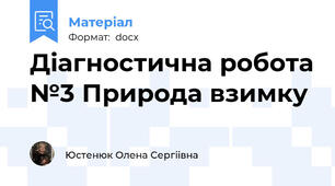 Діагностична робота №3 Природа взимку