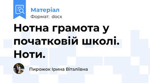 Нотна грамота у початковій школі. Ноти.