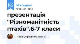 презентація "Різноманітність птахів".6-7 класи