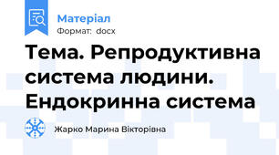 Тема. Репродуктивна система людини. Ендокринна система