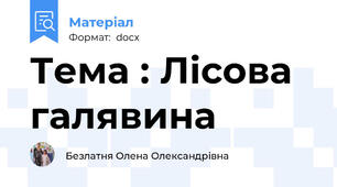 Тема : Лісова галявина