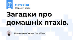 Загадки про домашніх птахів.