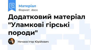 Додатковий матеріал "Уламкові гірські породи"