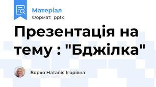 Презентація на тему : "Бджілка"