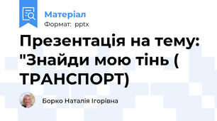 Презентація на тему: "Знайди мою тінь ( ТРАНСПОРТ)