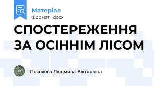 СПОСТЕРЕЖЕННЯ ЗА ОСІННІМ ЛІСОМ