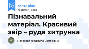 Пізнавальний матеріал. Красивий звір – руда хитрунка