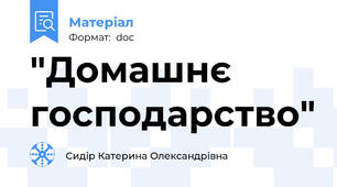 "Домашнє господарство"