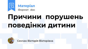 Причини  порушень поведінки дитини