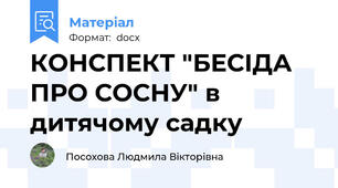 КОНСПЕКТ "БЕСІДА ПРО СОСНУ" в дитячому садку