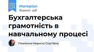 Бухгалтерська грамотність в навчальному процесі
