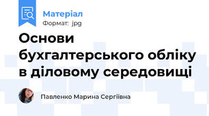 Основи бухгалтерського обліку в діловому середовищі