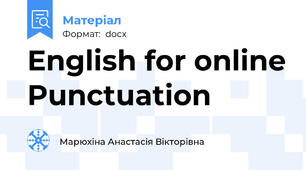 English for online Punctuation