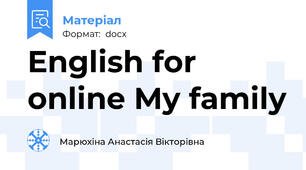 English for online My family
