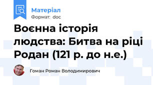 Воєнна історія людства: Битва на ріці Родан (121 р. до н.е.)