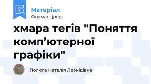хмара тегів "Поняття комп’ютерної графіки"