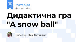 Дидактична гра "A snow ball"