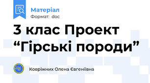 3 клас Проект  “Гірські породи”