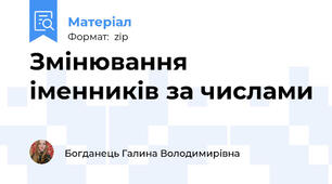 Змінювання іменників за числами
