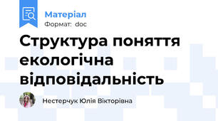 Структура поняття екологічна відповідальність