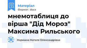 мнемотаблиця до вірша "Дід Мороз" Максима Рильського