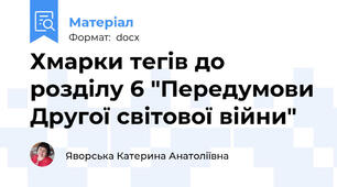 Хмарки тегів до розділу 6 "Передумови Другої світової війни"