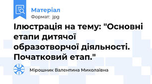 Ілюстрація на тему: "Основні етапи дитячої образотворчої діяльності. Початковий етап."