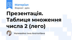 Презентація. Таблиця множення числа 2 (лего)