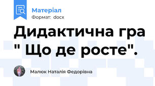 Дидактична гра " Що де росте".
