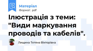 Ілюстрація з теми: "Види маркування проводів та кабелів".